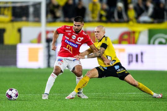 Degerfors Omar Faraj och Elfsborgs Sebastian Holmen