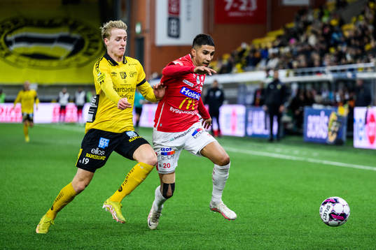 Elfsborgs Jeppe Møldrup Okkels och Degerfors Elyas