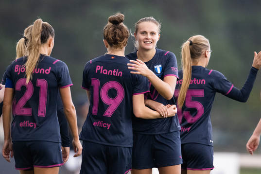Malmö FFs Anna Plantin och Ida Lyberg jublar