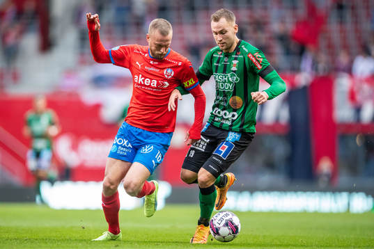 Helsingborgs Alexander Faltsetas och Varbergs Filip Bohman
