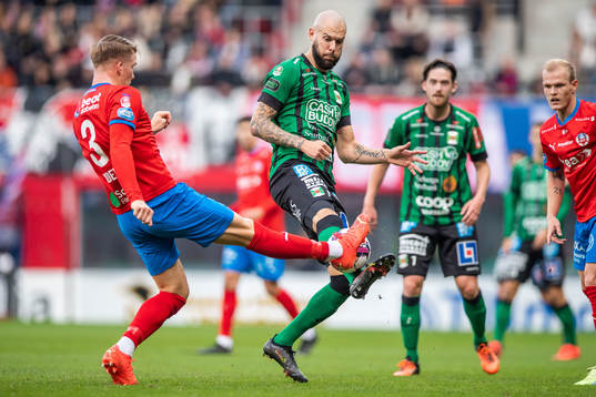 Helsingborgs Casper Widell och Varbergs Robin Simovic