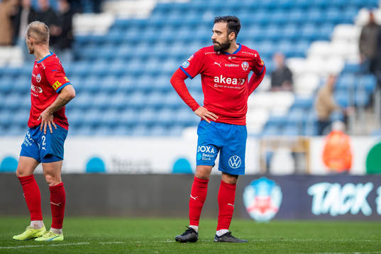 Helsingborgs Philip Rejnhold och Abdul Rahman Khalili deppar