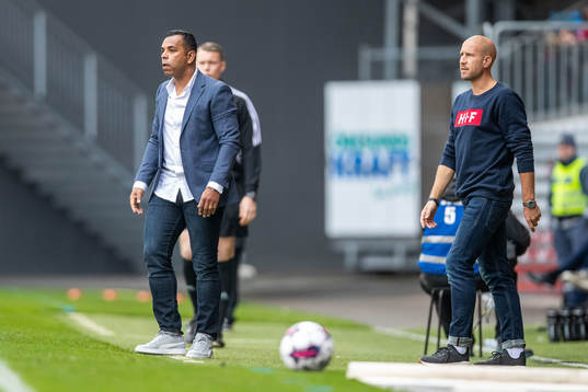 Helsingborgs tränare Alvaro Santos och tränare Mattias