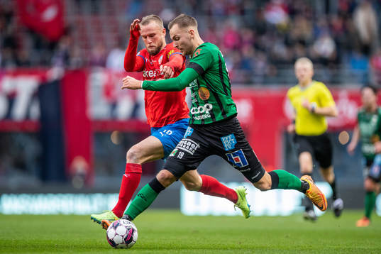 Helsingborgs Alexander Faltsetas och Varbergs Filip Bohman