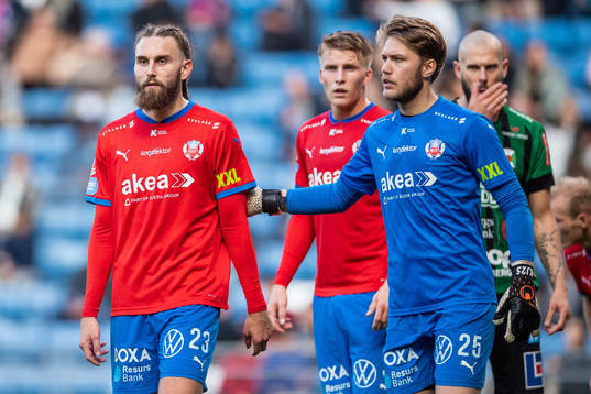 Helsingborgs Ali Suljic och målvakt Kalle Joelsson