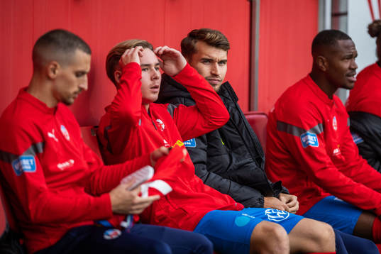 Helsingborgs Simon Bengtsson och Rasmus Wiedesheim-Paul
