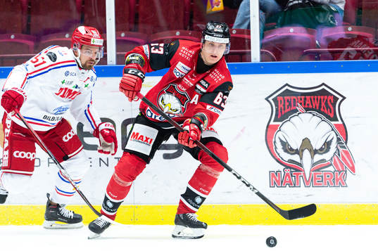 Timrås Anton Lander och Malmö Redhawks Fredrik Händemark