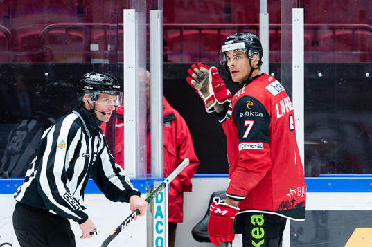 Malmö Redhawks Oliver Lauridsen reagerar på domslut