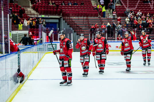 Malmö Redhawks spelare deppar