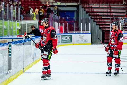 Malmö Redhawks William Von Barnekow och Matias Lassen