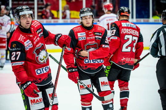 Malmö Redhawks Lukas Wernblom i mitten deppar