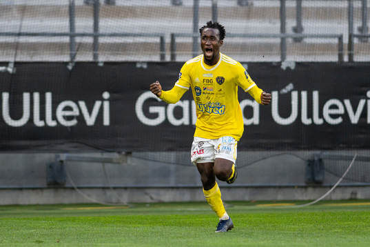 Falkenbergs Godwin Aguda jublar