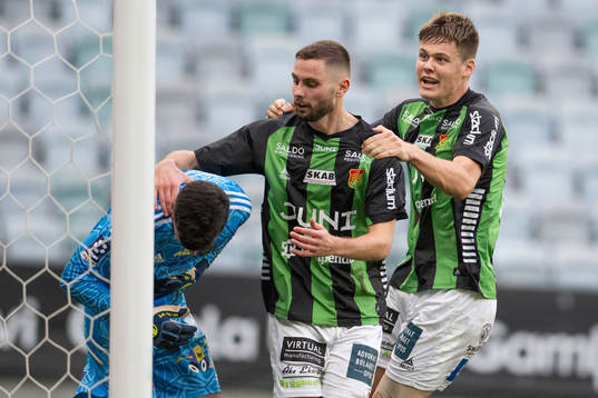 GAIS Axel Noren och Axel Henriksson jublar