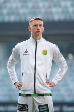 GAIS Julius Lindberg innan fotbollsmatchen i Ettan södra