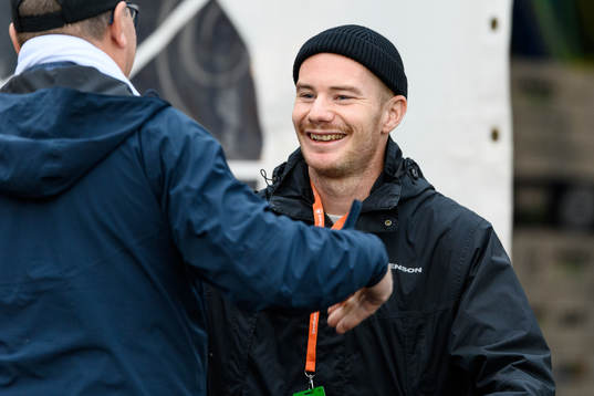 Värnamos Freddy Winsth vid sidan av planen före
