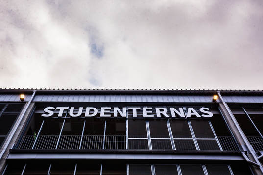 Exteriör av Studenternas  fotbollsmatchen i Allsvenskan