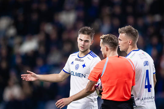 IFK Norrköpings Anton Eriksson och Marco Lund Nielsen i
