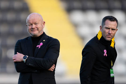 Häckens tränare Per-Mathias Høgmo och sportchef Martin