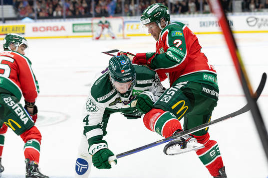 Frölundas Christian Folin och Färjestads Oscar Lawner
