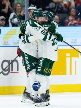 Färjestads Patrik Lundh jublar