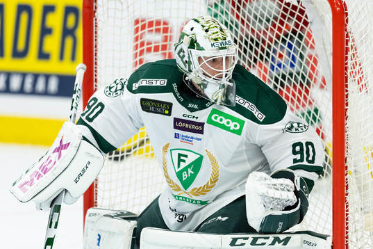 Färjestads målvakt Matthew Tomkins