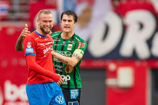 Helsingborgs Alexander Faltsetas och Varbergs Jon Birkfeldt