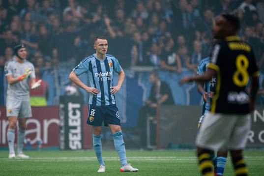 Djurgårdens Piotr Johansson deppar