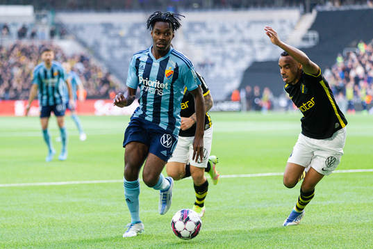 Djurgårdens Joel Asoro och AIKs Bilal Hussein