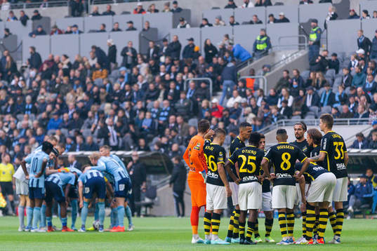 Djurgårdens och AIKs spelare samlade
