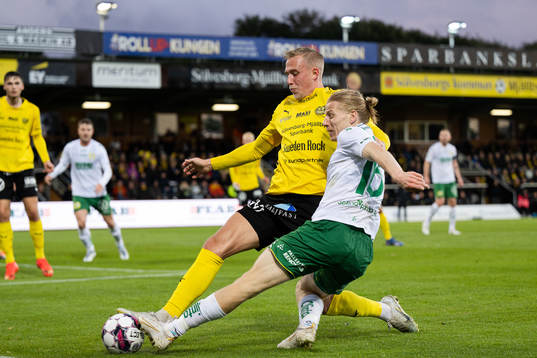 Mjällbys Herman Johansson och Hammarbys Gustav Ludwigson