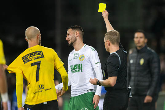 Hammarbys Abdelrahman Saidi och Mjällbys Viktor Gustafson