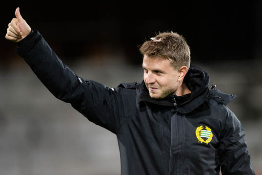 Hammarbys Joel Nilsson jublar