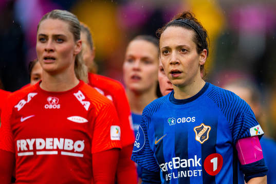 Svava Ros Gudmundsdottir of Brann and Melissa Berman