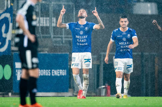 Trelleborgs Simon Amin jublar