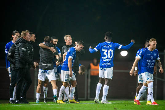 Trelleborgs Mouhammed-Ali Dhaini jublar med laget