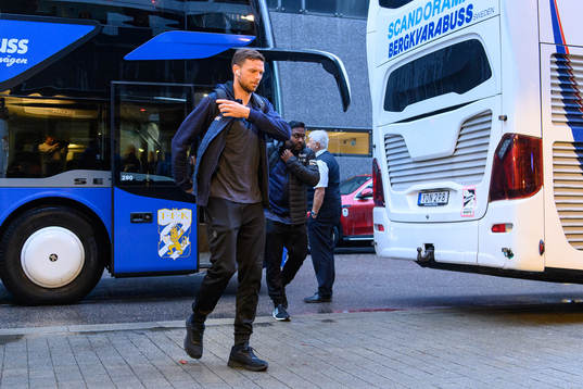 IFK Göteborgs Marcus Berg innan fotbollsmatchen i