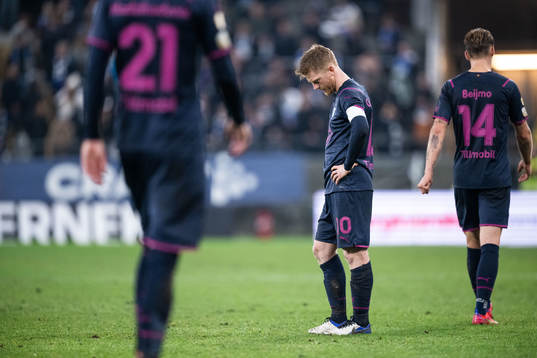 Malmö FFs Anders Christiansen deppar