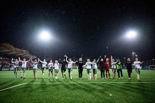 Hammarbys spelare jublar
