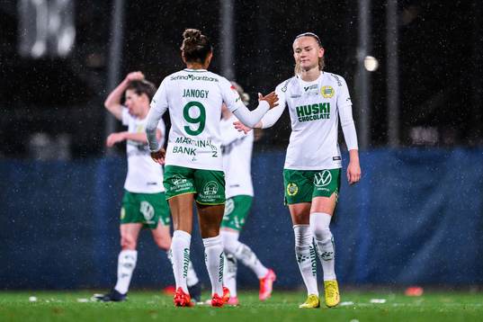 Hammarbys Madelen Janogy och Vilde Hasund