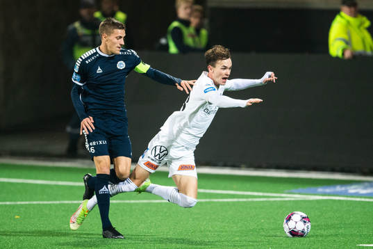 Utsiktens Erik Westermark och Halmstads Alexander Johansson