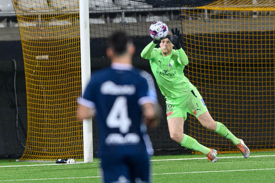 Halmstads målvakt Malkolm Nilsson Säfqvist