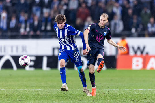 IFK Göteborgs Gustaf Norlin och Malmö FFs Oscar Lewicki