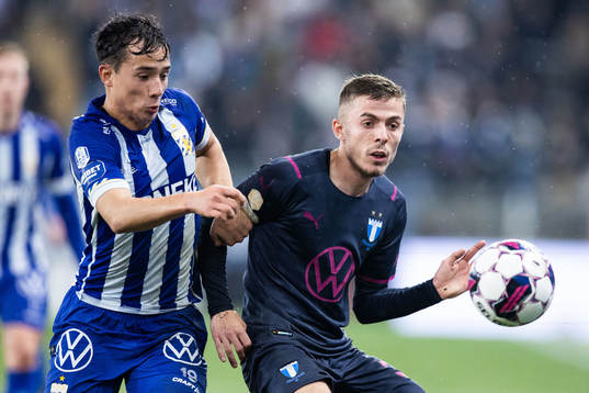 IFK Göteborgs Hussein Carneil och Malmö FFs Patriot Sejdiu