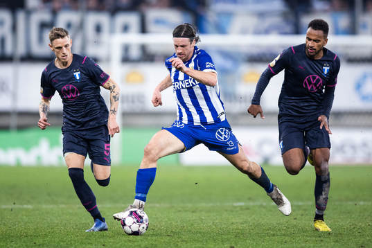 IFK Göteborgs Gustav Svensson och Malmö FFs Søren Rieks