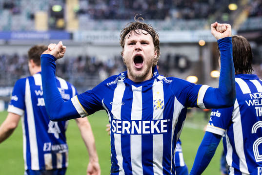 IFK Göteborgs Gustaf Norlin jublar