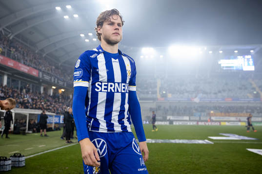 IFK Göteborgs Gustaf Norlin innan fotbollsmatchen i