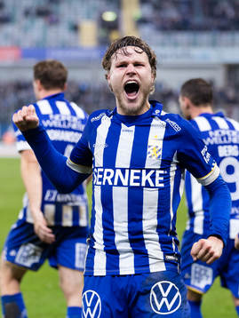 IFK Göteborgs Gustaf Norlin jublar