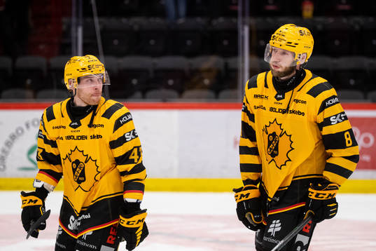 Skellefteås Filip Sandberg och Petter Granberg deppar