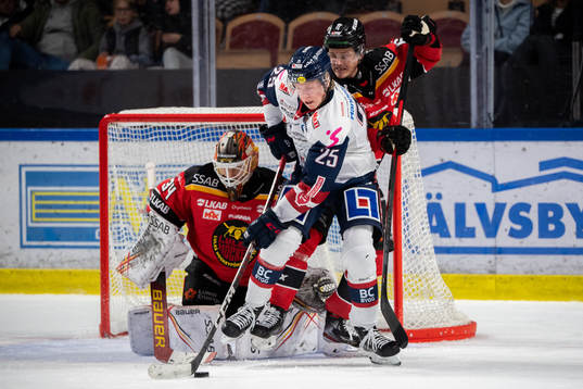 Luleås målvakt Joel Lassinantti och Linköpings Filip