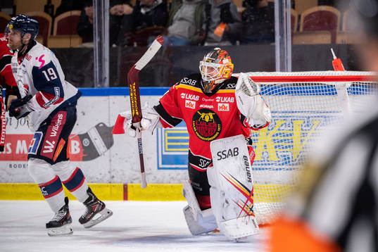 Luleås målvakt Joel Lassinantti jublar